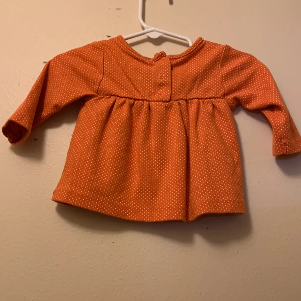 Gymboree Orange Festive Floral Shirt Girl’s 3-6Months - Picture 2 of 3
